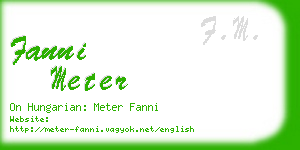 fanni meter business card